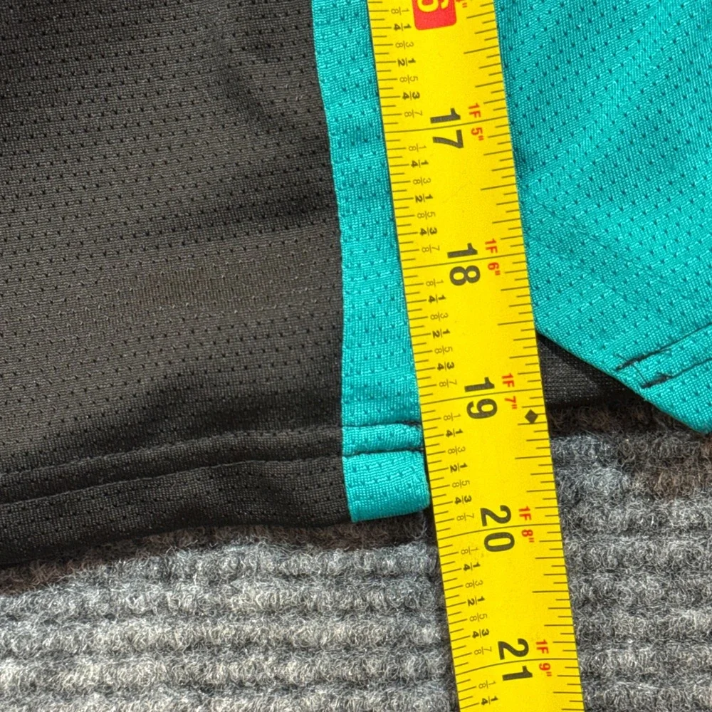 Puma Athletic Mesh Training Shorts Small Black Teal Logo Gym Activewear